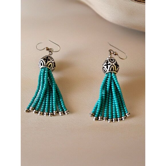 Brighton BOHO ROOT LARIAT Turquoise Bead Bracelet & Matching Earrings. - Picture 5 of 10